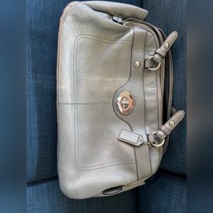 Vintage Coach Silver Leather Purse